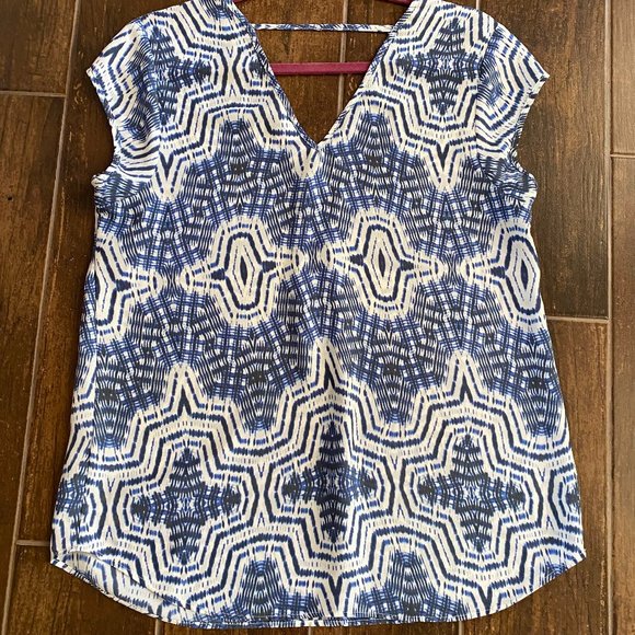 Blue Printed Blouse - Picture 1 of 2